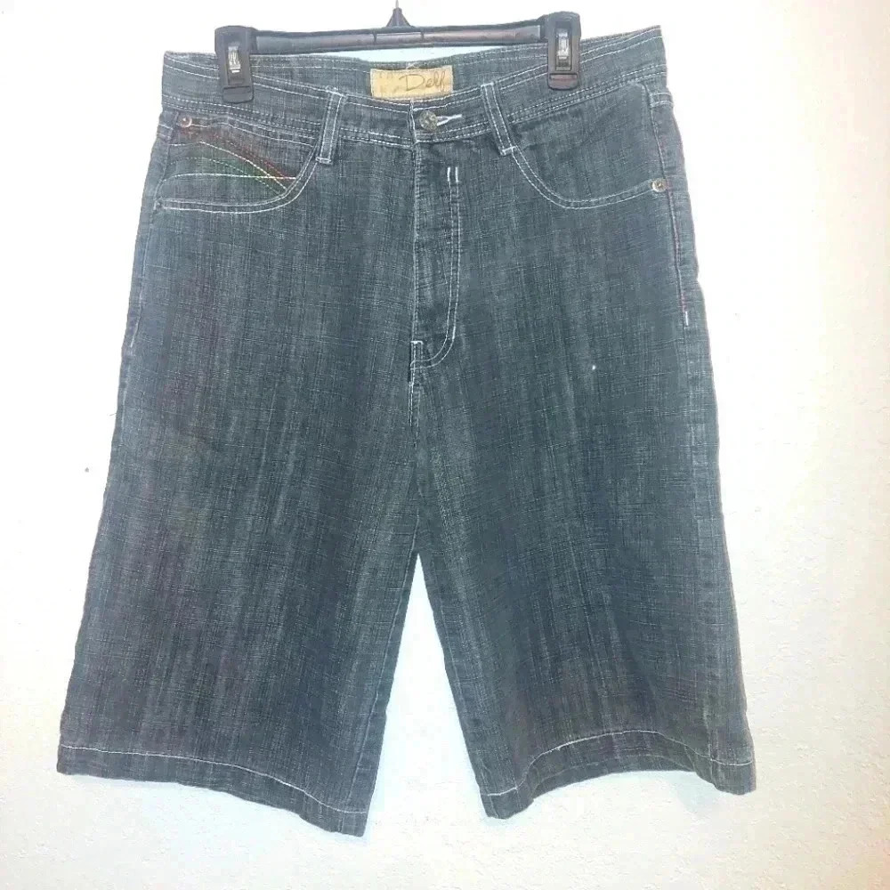 Delf Jean Shorts Baggy W34xL15 Hip Hop Skater Hipster Y2K